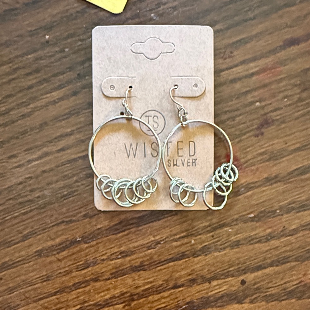 Chic Gold and Silver Geometric Earrings - Picture 3 of 5